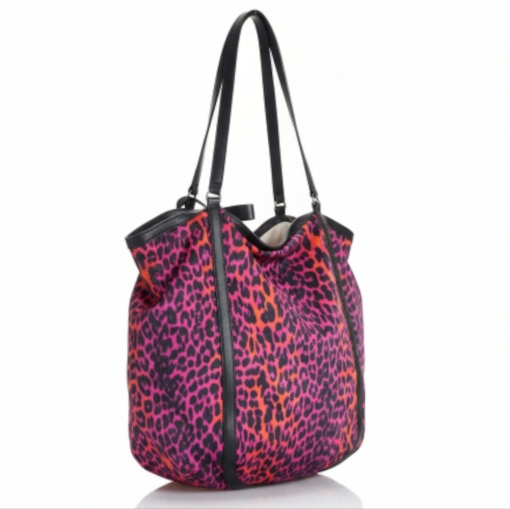 Henri Bendel NY Leopard Satin Satchel - Picture 3 of 6